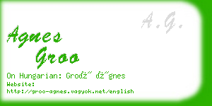 agnes groo business card